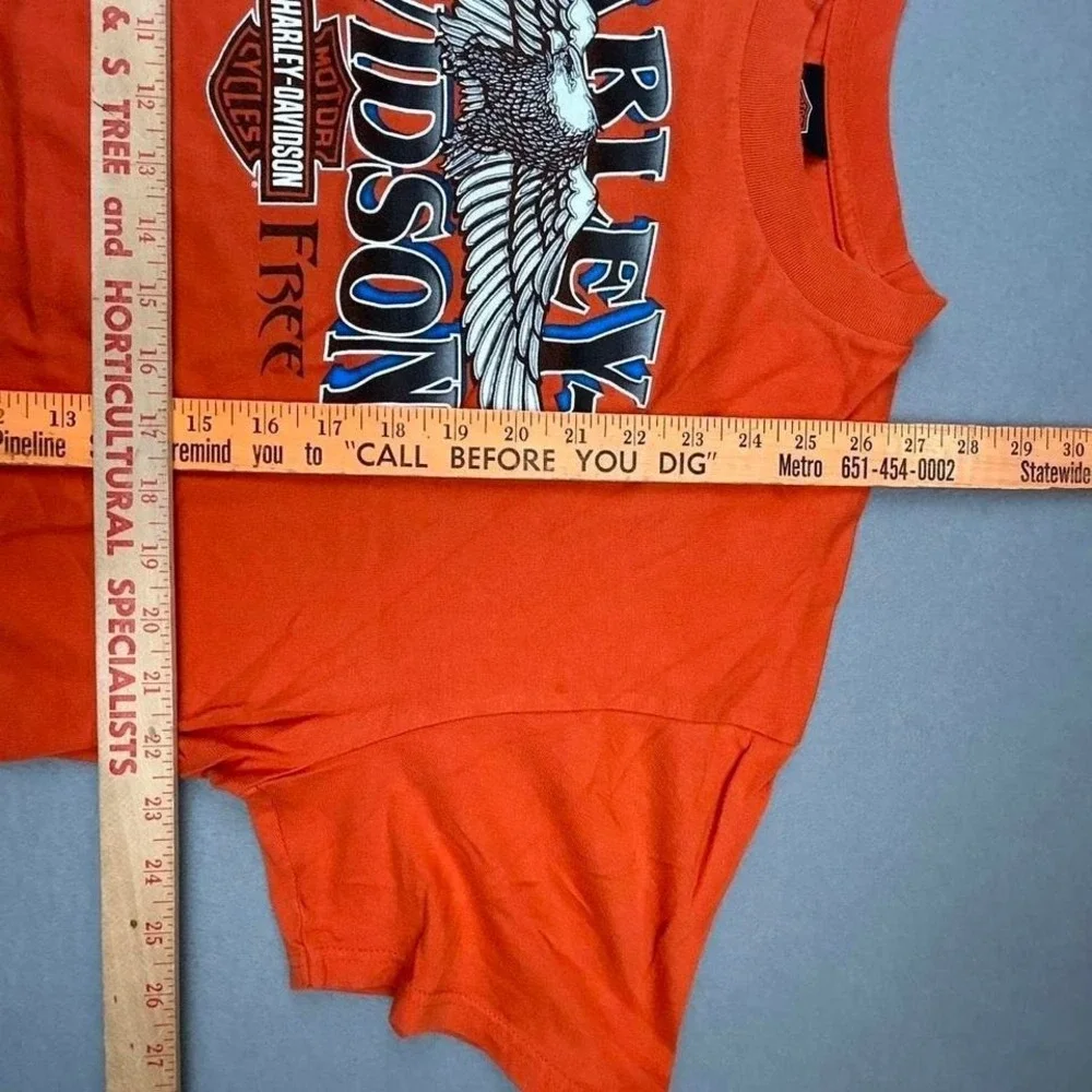 orange‎ eagle harley davidson skater and biker tee y2k grunge style size XL